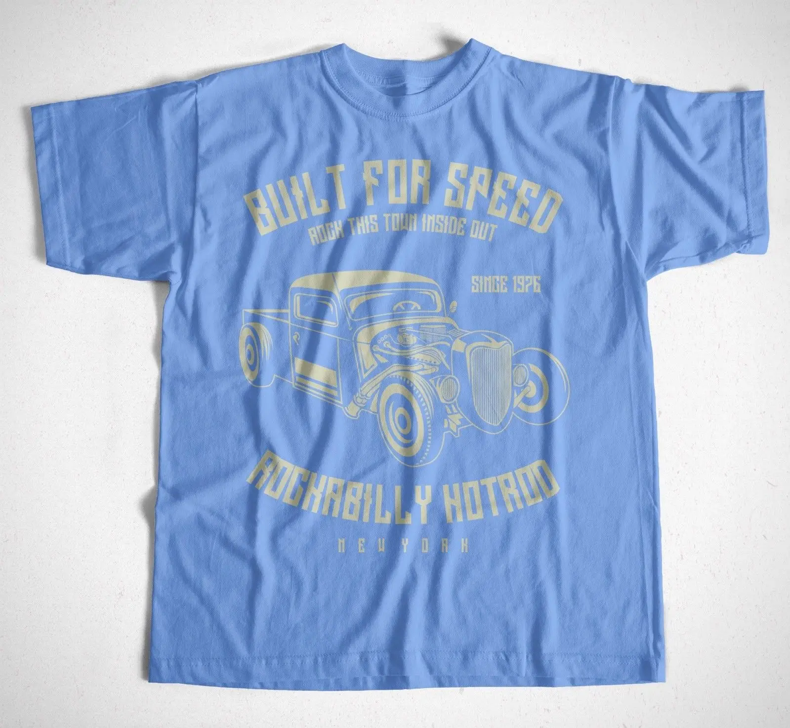 Newest Men'S Fashion T-Shirt Built For Speed S-Xxl Oldtimer Rennfahrer Mechaniker V8 Hotrod Pickup Summer Style | Мужская одежда