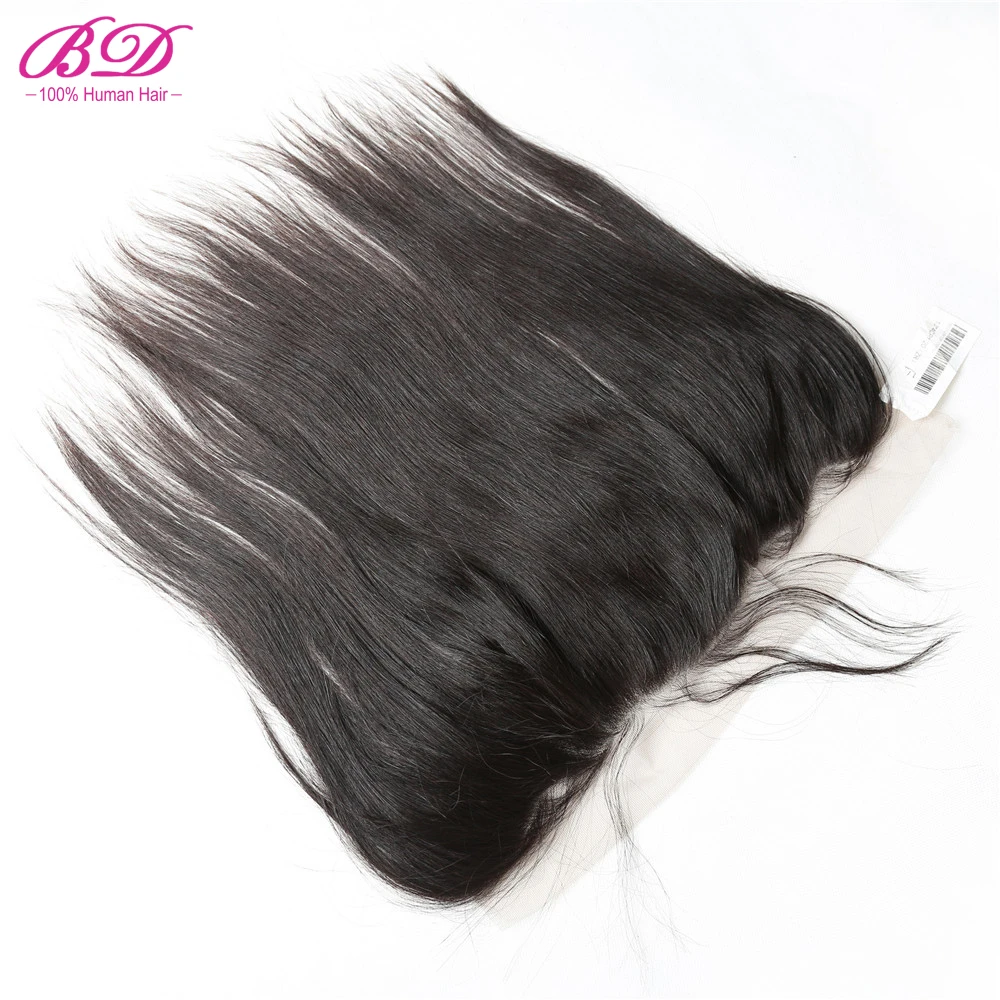 BD HAIR 13X4&quot Lace Closure Free Part with Baby Hair Straight Peruvian Remy Human Natural Color Shipping | Шиньоны и парики