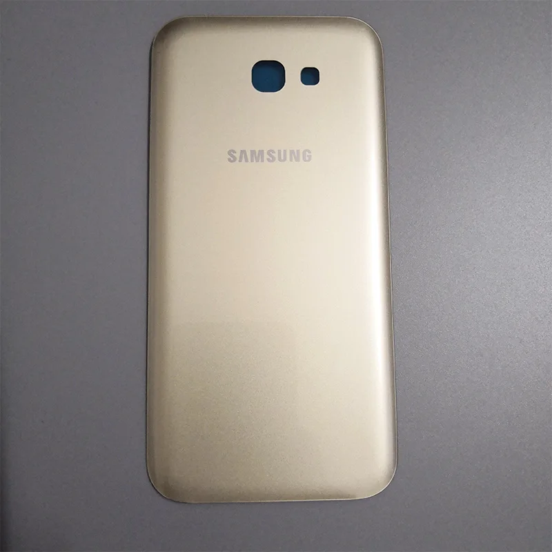 Gold Чехол для задней батареи для samsung Galaxy A720, 3D стеклянный чехол для samsung A7, запасная задняя крышка - Цвет: Gold