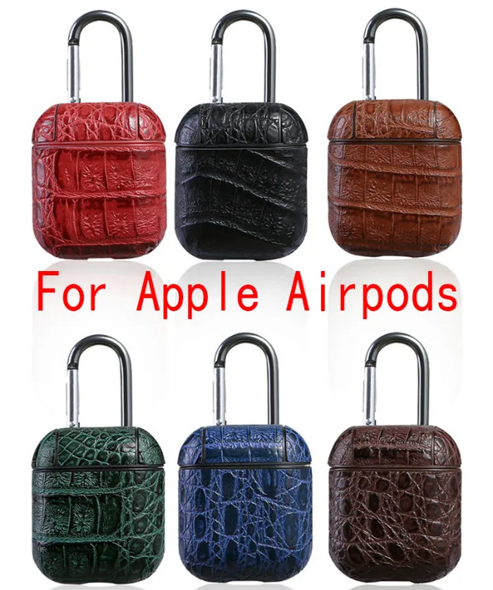 Aipods чехол для APPLE Airpods Кожаные чехлы с липучкой черные Arpods наушники защитный Air Pods