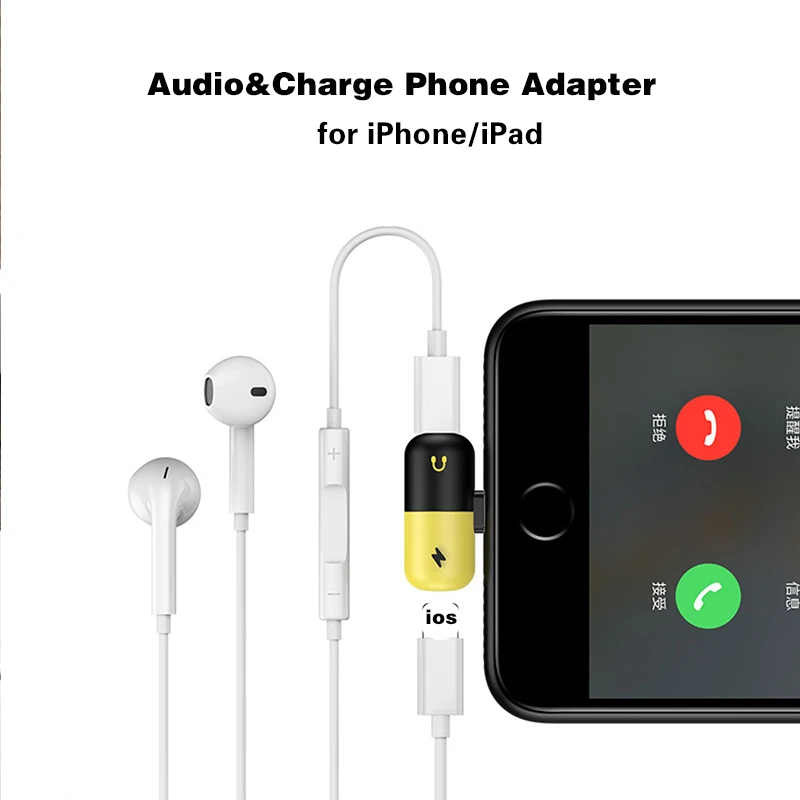 XPAY двойное освещение зарядное устройство для телефона конвертер iphone X 8 7 Plus Pin 2 в 1