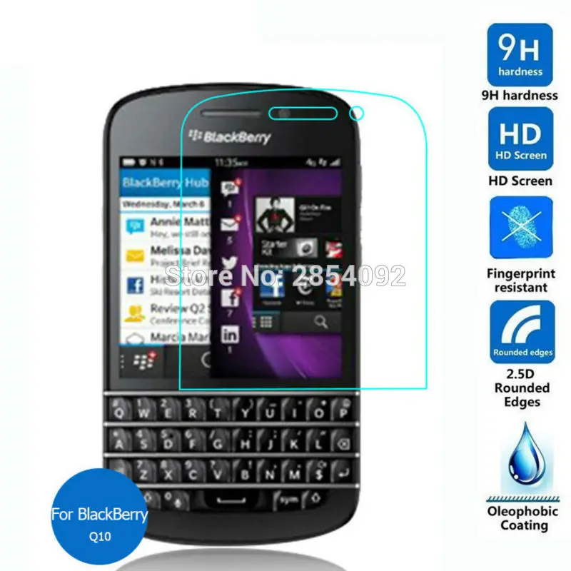 

For Rim BlackBerry Q10 Tempered Glass Screen Protector 0.3mm 9h Safety Protective Film on Nevada SQN100-1 SQN100-3 SQN100-5 Lte