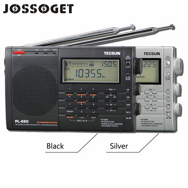 TECSUN PL-660 FM Радио Стерео LW/SW/MW/SSB AIR PLL Синтезированных Приемник Портативный DSP