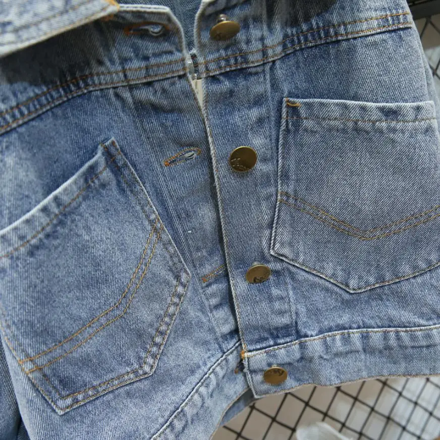 Джинсовая куртка для маленьких мальчиков детская джинсовая ковбойская верхняя