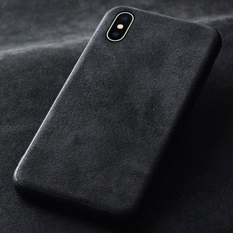 WT Роскошные замшевые кожаные чехлы для телефонов для iPhone 7, 8, 6, 6S Plus, новинка, ультра тонкий мягкий бархатный силиконовый чехол для iPhone X, Xs, Max, XR, Coque - Цвет: WT