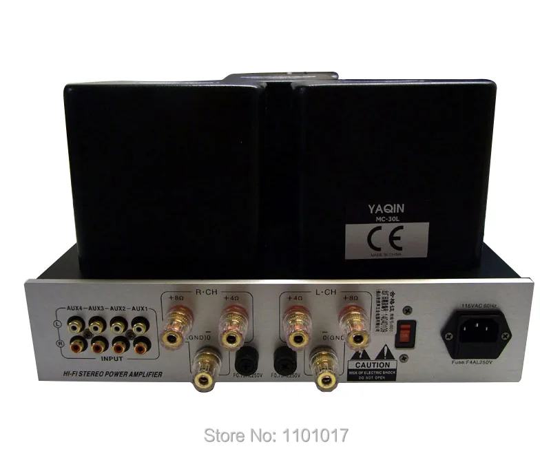 YAQIN MC-30L EL34 Push-Pull ламповый усилитель HIFI EXQUIS 6CA7 лампа Интегрированный усилитель с выходом для наушников Пульт дистанционного MS-20L