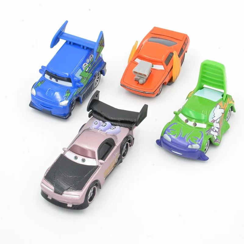 Disney Pixar Cars Lightning Mcqueen горячие игрушки 4 шт./лот Snot Rod DJ & Boost Wingo 1:55 литая металлическая