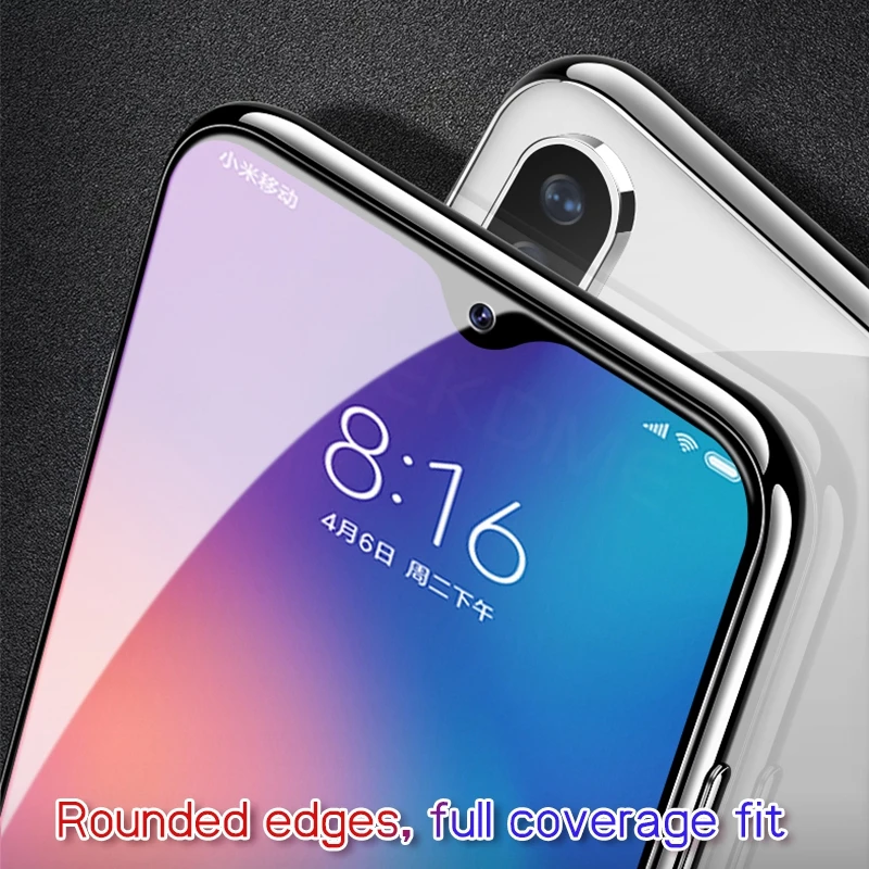 9D Защитная пленка для Xiaomi Mi8 полное покрытие экрана Mi 8 Lite Полное черная