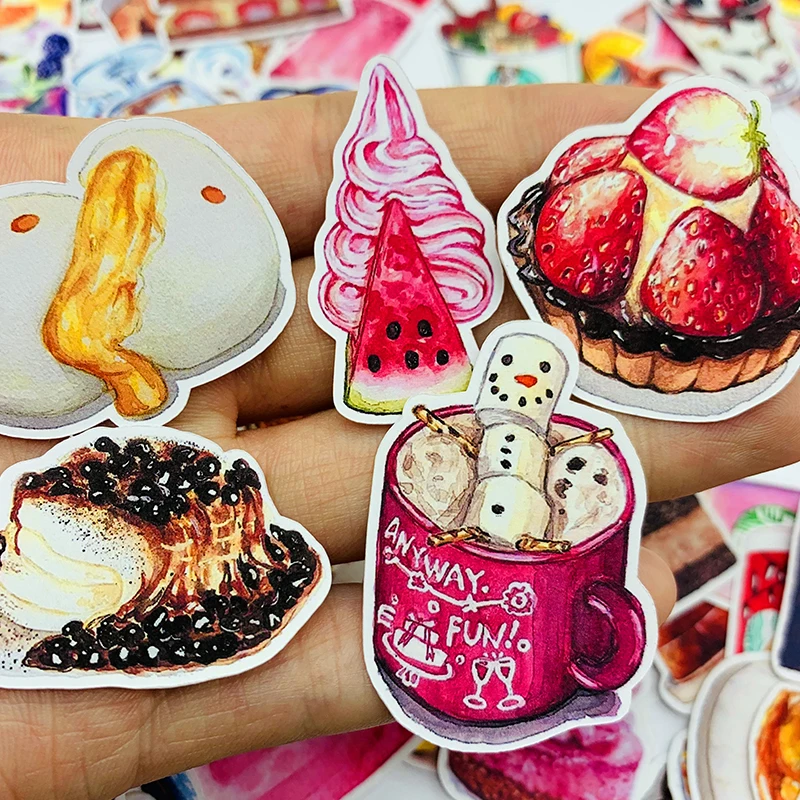 

190pcs/bag DIY scrapbooking stickers delicious dessert ice drink series album project making happy planner decoration stickers