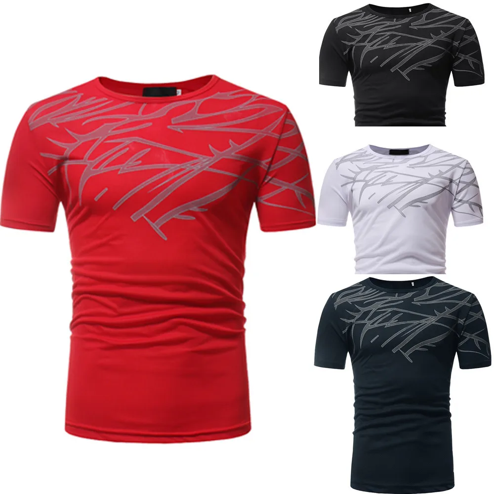 Tshirt 2019 Men Summer Top Casual Printing Men's Short Sleeved T-shirt Blouse For Male Free Shipping | Мужская одежда