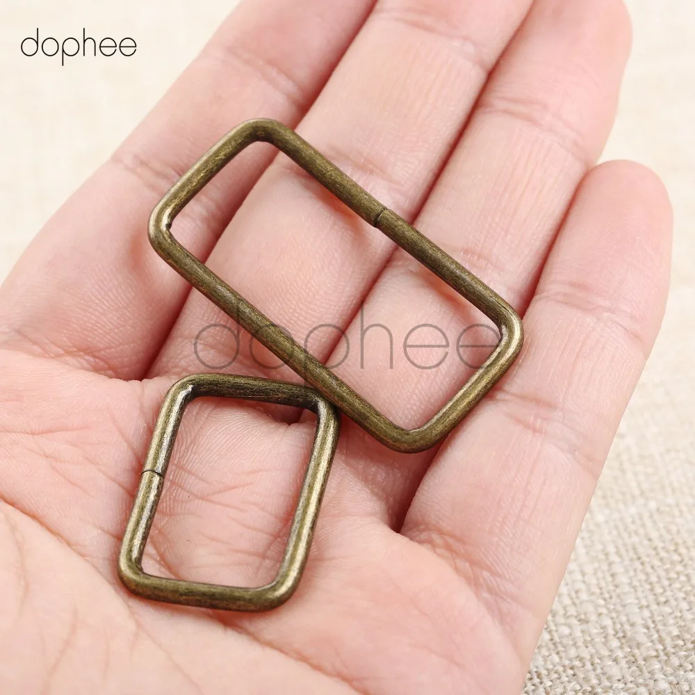 Dophee 20 шт. Металлические Регулируемые прямоугольные кольца пряжки ремень для одежды DIY рукоделие чемодан швейная сумка ручной работы кошелек пуговицы