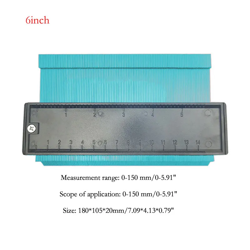 6 inch green 5/6/10 дюймов Пластик профиль копия датчик контур датчик дубликатор duplo и Стандартный Дерево Лазерная маркировочная инструмент обмотка труб в клеточку измерены в ненатянутом ламинат инструменты - Цвет: 6 inch green