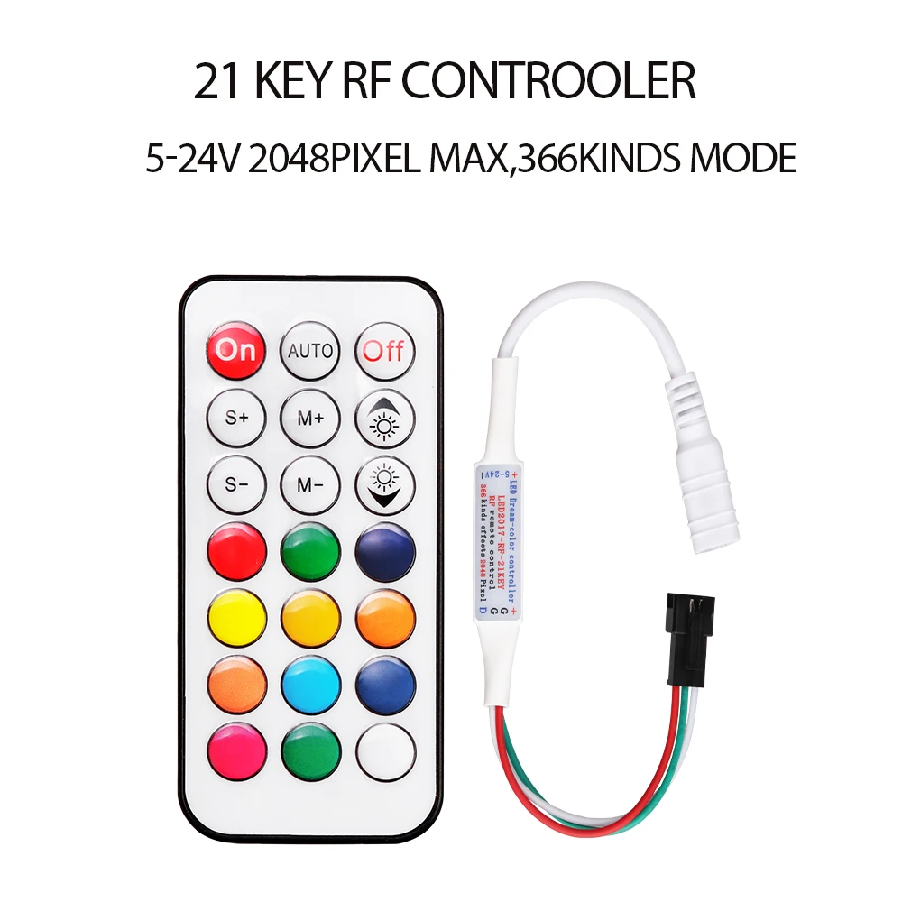 WS2812B Светодиодные ленты 21 ключ радиочастотный контроллер магический RGB свет контроллер с дистанционным мини для SMD 5050 5630 Светодиодные ленты Лампа