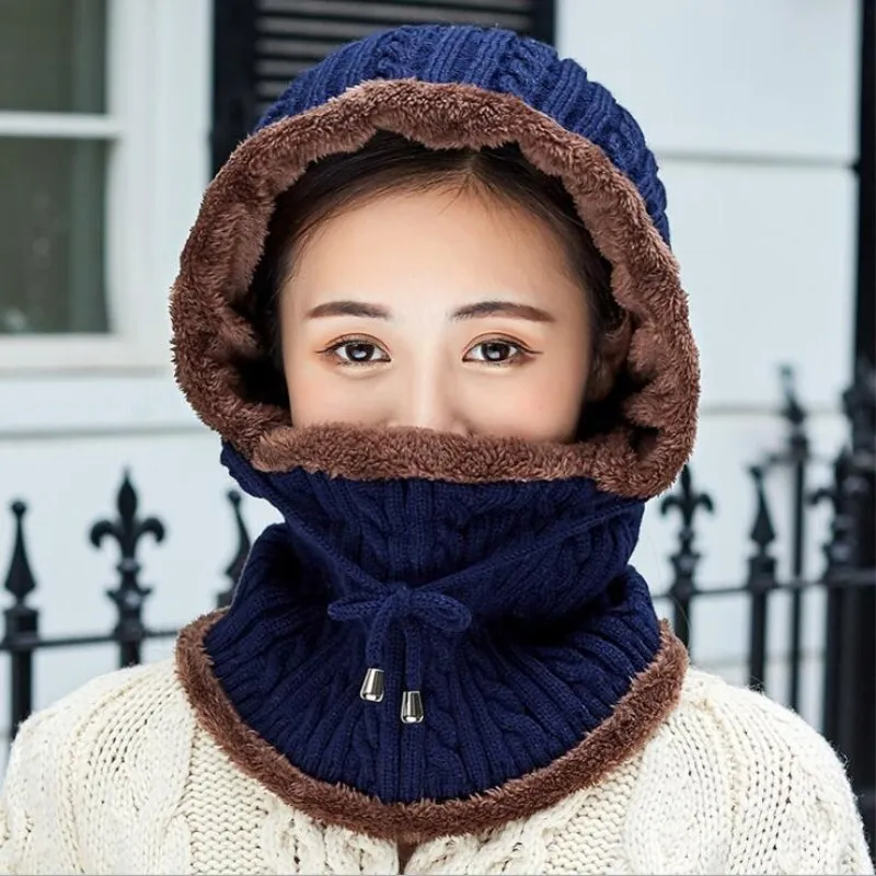 OZyc новая зимняя вязаная шапка шарф для женщин Skullies Beanies Зимние шапки для мужчин и женщин теплая маска Толстая шапка для девочек Женская шапка бини