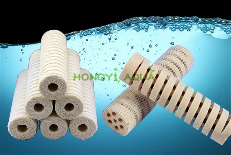 2 шт./лот спиральные бактерии дом пористые аквариумный фильтр материал