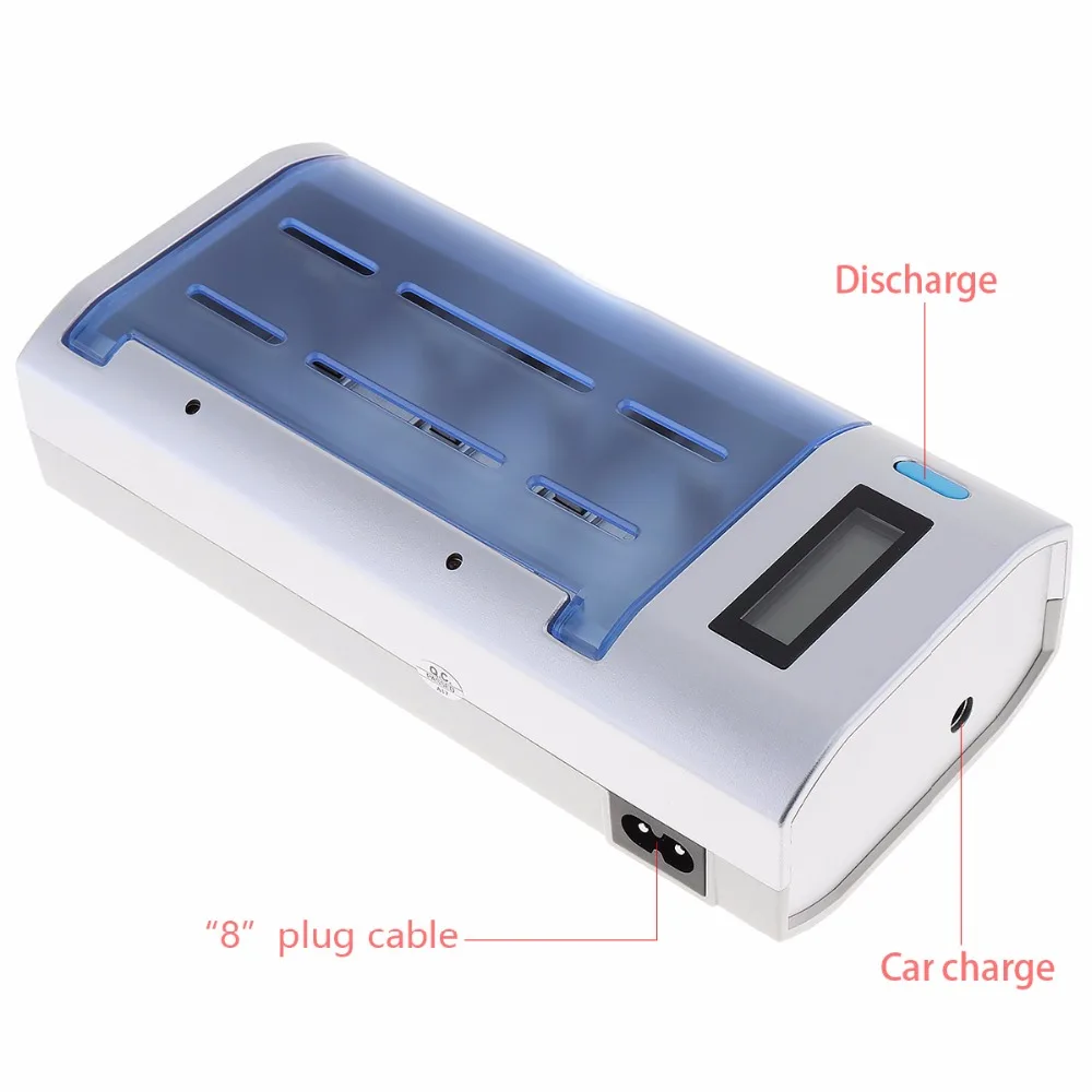 PALO 4 Slots Independent Rechargeable LCD Display Smart Screen Battery Charger for Ni-MH NI-CD AA / AAA SC 9V Batteries | Электроника