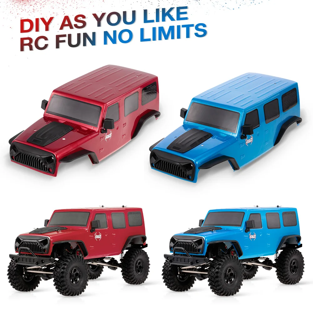 1:10 RC корпус автомобиля для 1/10 RGT 86100 HSP HPI Traxxas Redcat RC4WD Tamiya Jeep Wrangler гусеничный