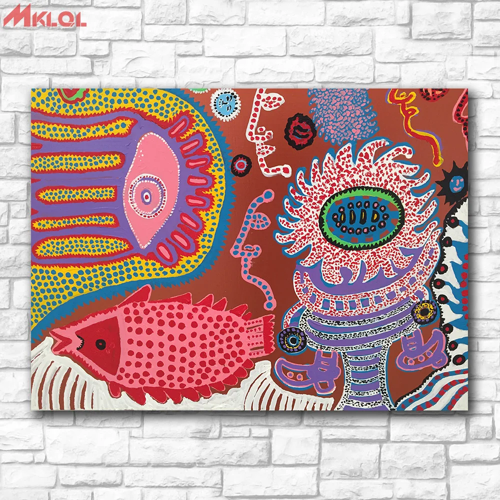 Картина маслом картина на стену Yayoi Kusama Give-Me-Love-detail домашняя декоративная для