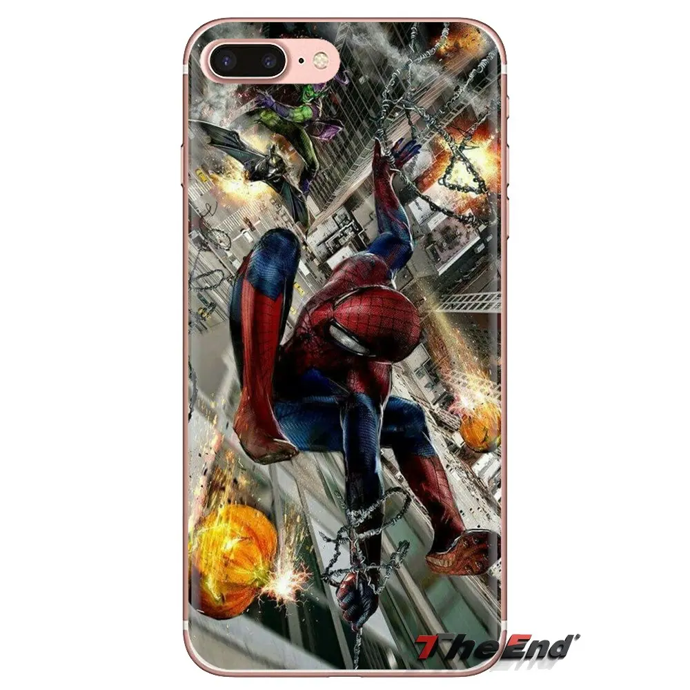 Мягкие прозрачные чехлы для iPod Touch Apple iPhone 4 4S 5 5S SE 5C 6 6S 7 8 X XR XS Plus MAX spiderman |