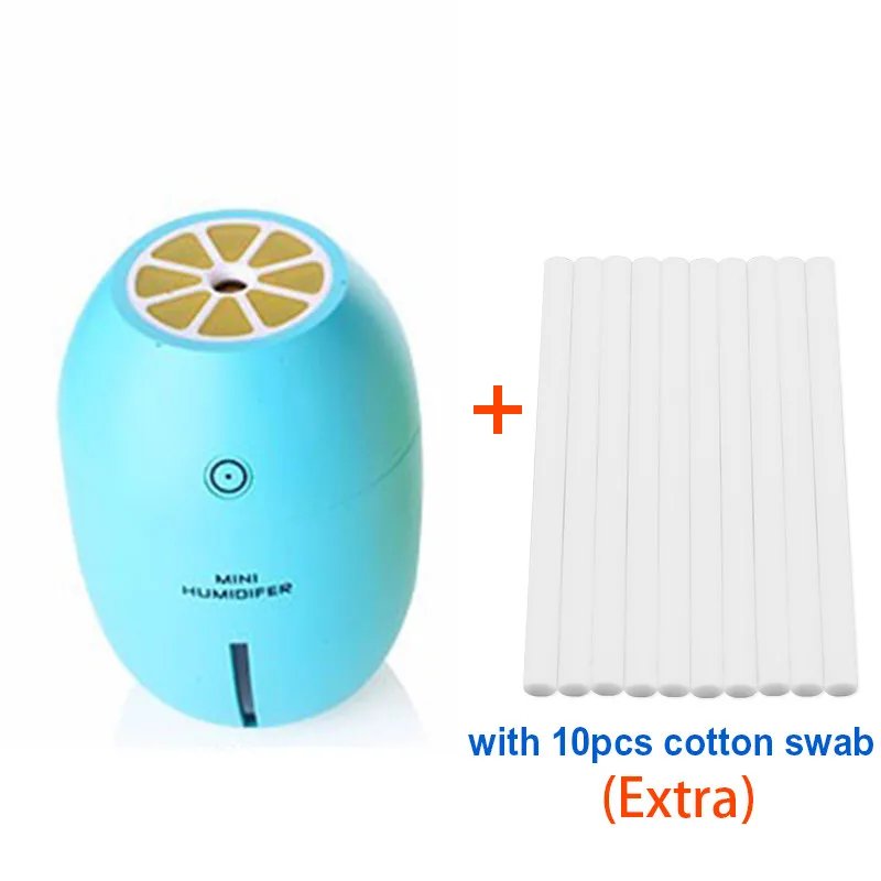 with 10 pcs Cotton 180 мл увлажнитель воздуха, USB очиститель воздуха, освежитель воздуха, светодиодный Ароматерапевтический диффузор, распылитель для дома, авто, мини-увлажнители воздуха для автомобиля - Цвет: with 10 pcs Cotton
