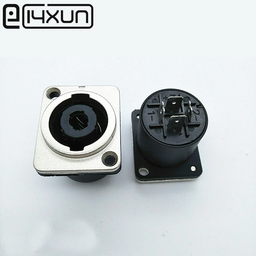 EClyxun 1 шт./лот металлический 4 контактный разъем для штекера динамика усилитель