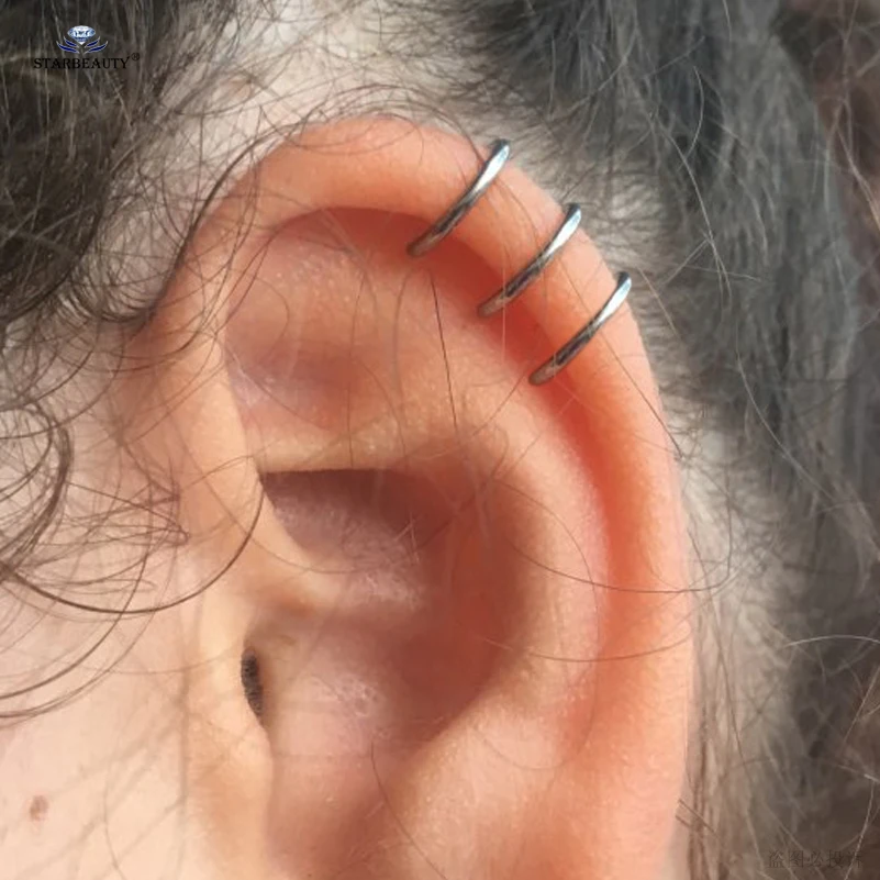 2 шт тройной C Спираль пирсинг Oreja поддельные серьги не-Пирсинг ушной манжеты клипсы серьги поддельные пирсинг уха искусственный пирсинг ювелирные изделия