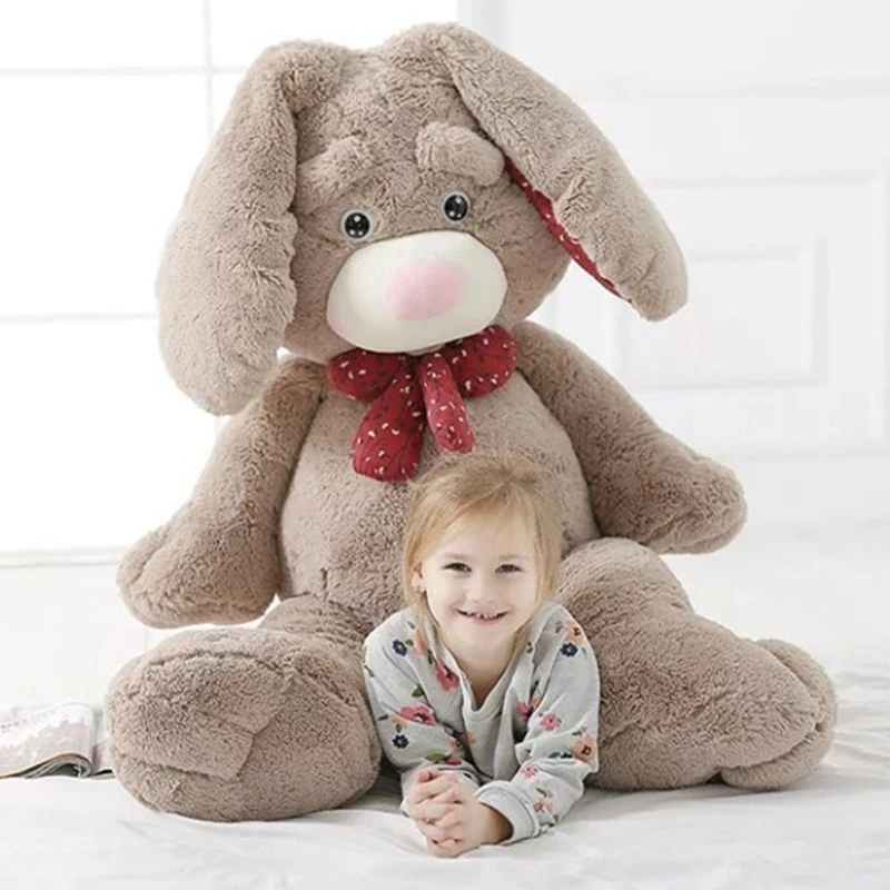 Dorimytrader Pop Giant Anime Bunny Plush Doll Big Soft Stuffed Long Ear Rabbit Animals Toy with Rose Incense Lover Baby Gift | Игрушки и
