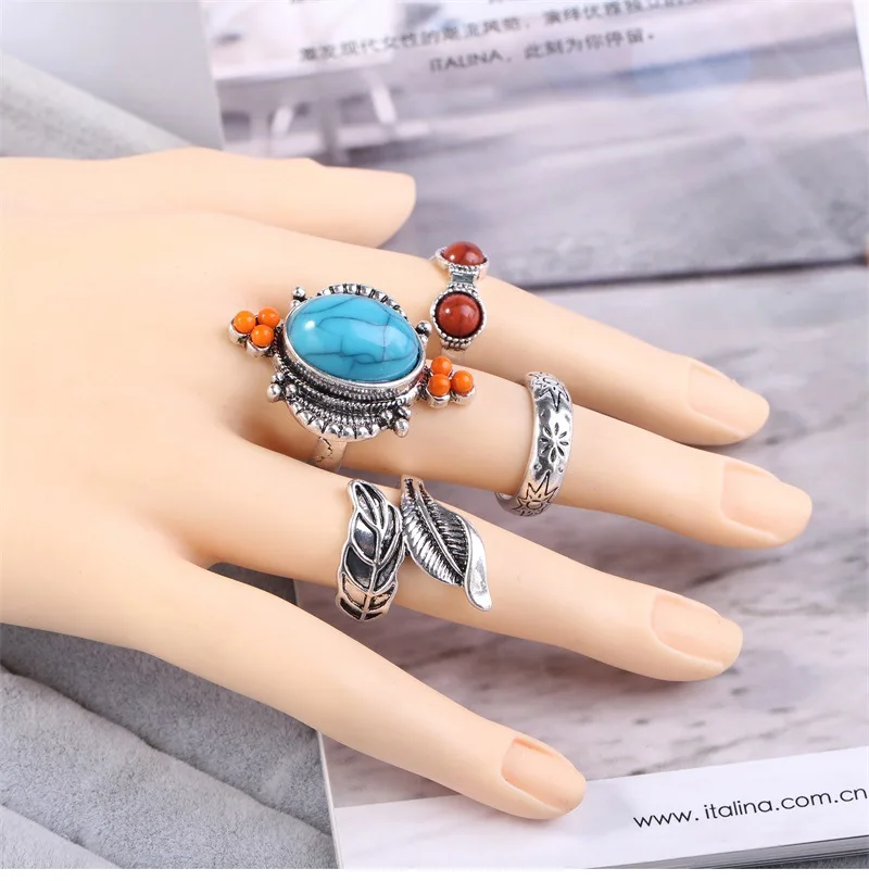 Женские кольца Find Me 2018 цыганские 4 шт./компл. винтажные в стиле панк бохо пляж
