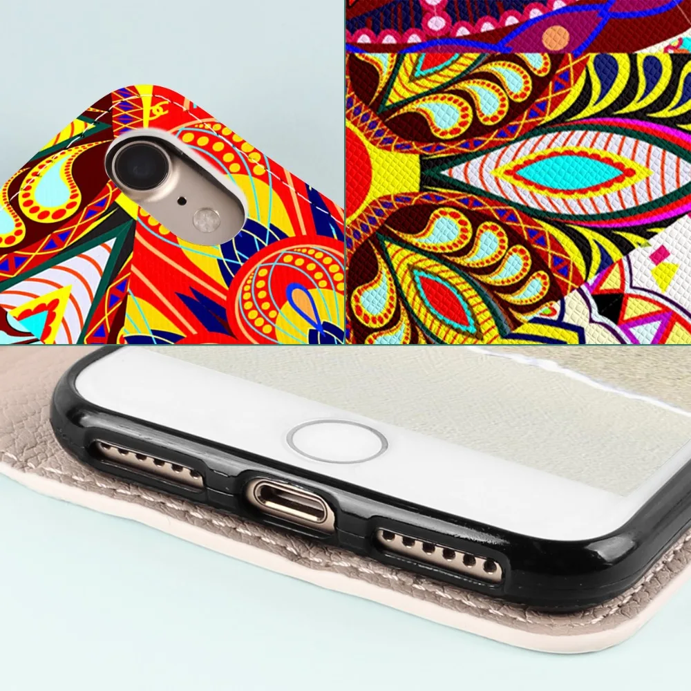Полосы текстуры Бумажник Стенд чехол для iPhone 6 S 7 8 плюс 5 SE Мода Цвет Жесткий