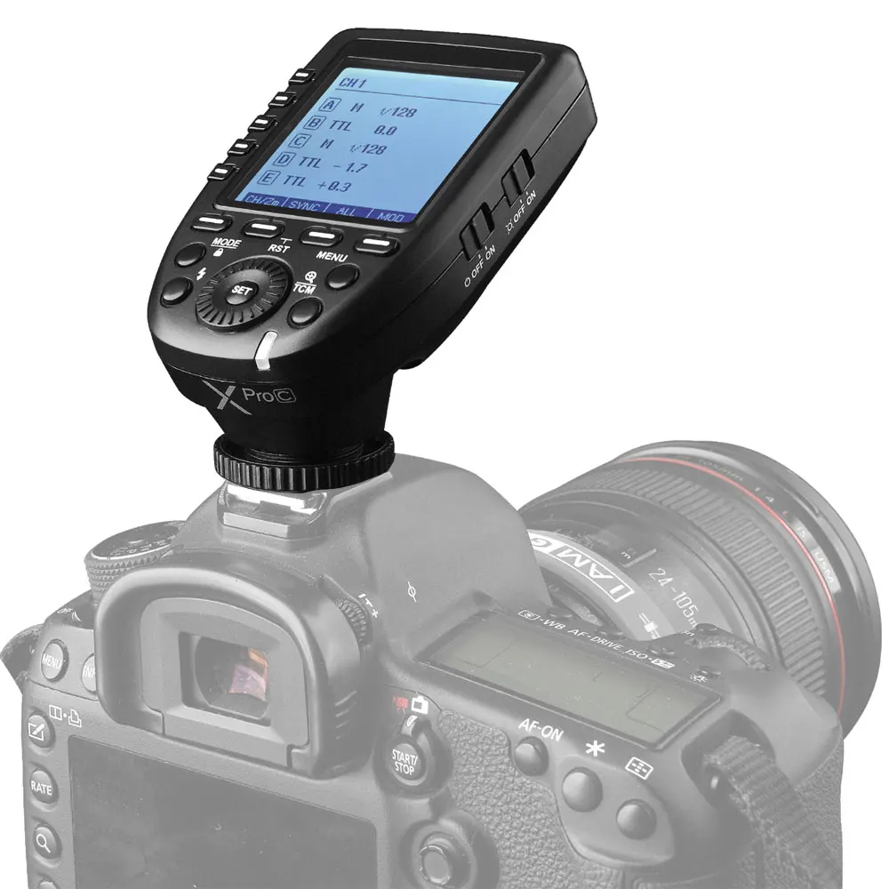 Godox XPro C Flash Trigger передатчик с E TTL II HSS 2 4G Беспроводная X СИСТЕМА ЖК экран для Canon DSLR