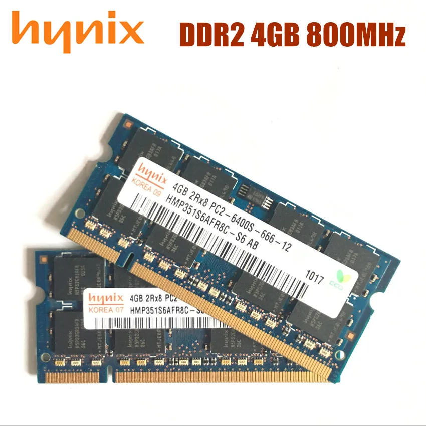 Hynix ноутбук памяти 4 Гб PC2-6400 DDR2 800 МГц ноутбук ram 4G 800 6400S 4G 200-pin SO-DIMM