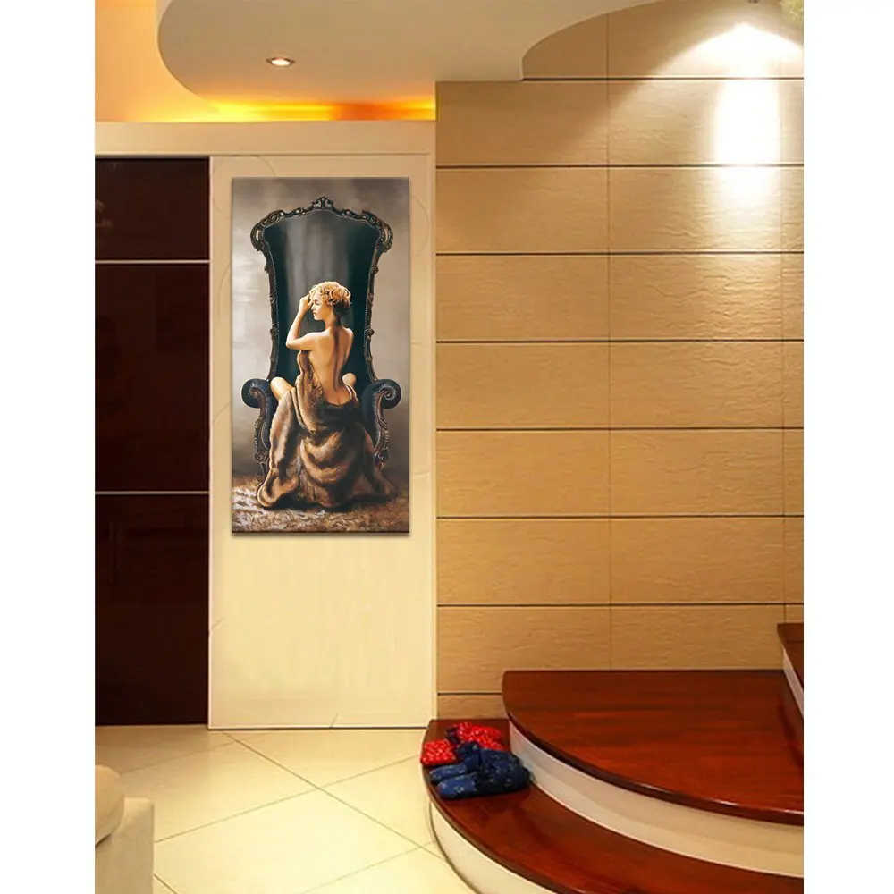 Женская картина маслом большого размера на холсте домашний декор|oil painting|lady oil