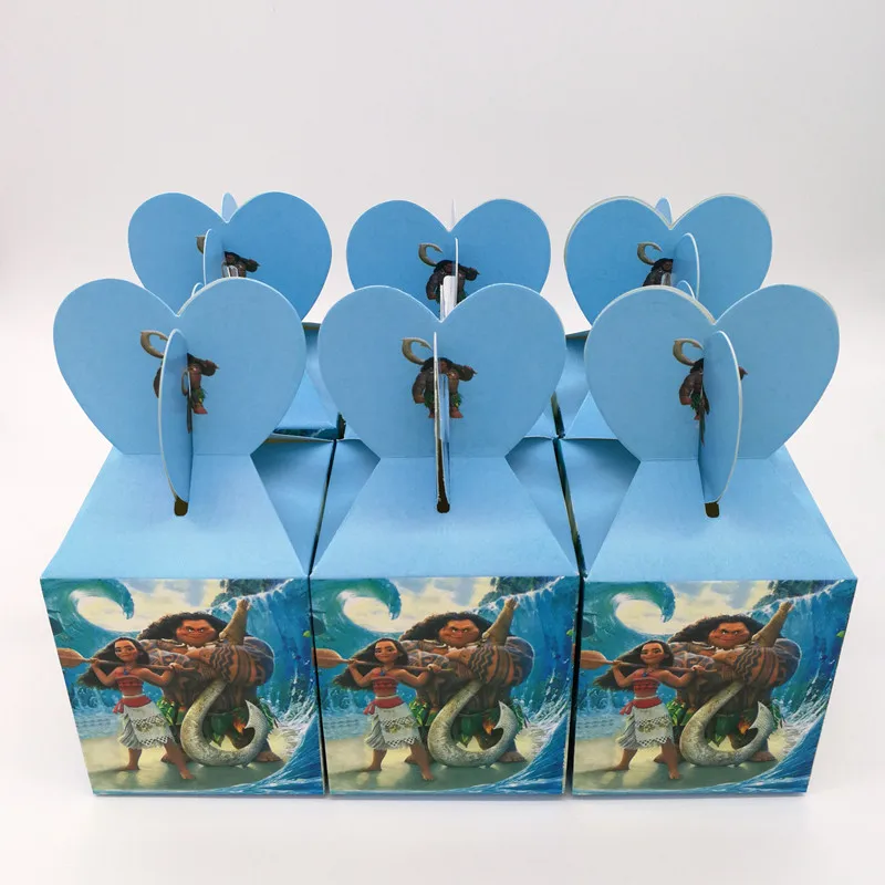 12pcs Ocean Moana Candy Box Paper Gift Bag Theme Kids Birthday Party Supplies Decoration | Дом и сад