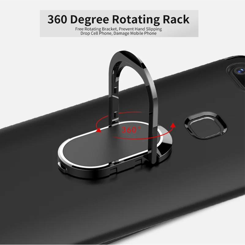 HYSOWENDLY Rotating Finger Magnetic Car Holder Absorption Soft TPU Silicon Back Cover For BBK Vivo X9/ X9S Plus Case X20 X20Plus |
