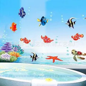Finding Nemo оптовая продажа креативные Мультяшные настенные наклейки для ванной