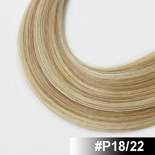 P18/22 FOREVER HAIR 100 г/шт. 20 дюймов Натуральные Человеческие вплетаемые волосы Remy, Натуральные Прямые Волосы для наращивания, пучок уток, платиновый блонд, пряди - Цвет: P18/22