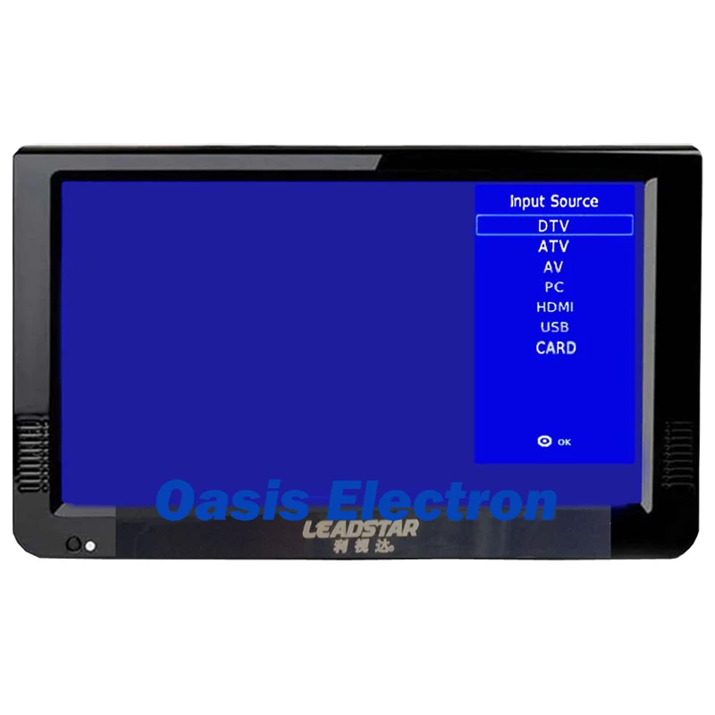 Портативный ТВ LEADSTAR HD 10 дюймовый цифровой и аналоговый СВЕТОДИОДНЫЙ экран
