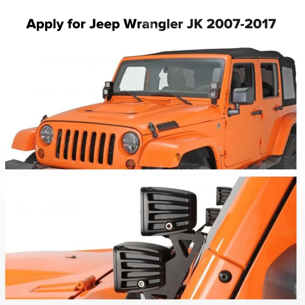 Монтажные кронштейны для нижнего угла лобового стекла Marloo W/ 18W 3x3 Pods светодиодный