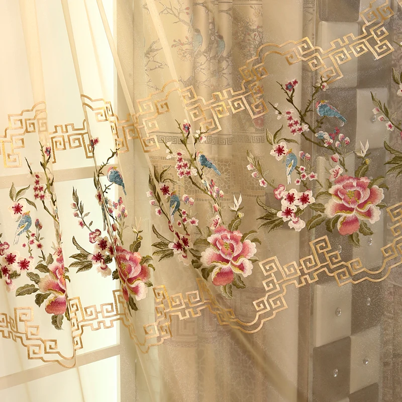 Занавески на заказ высококачественные античные китайские занавески в гостиную с