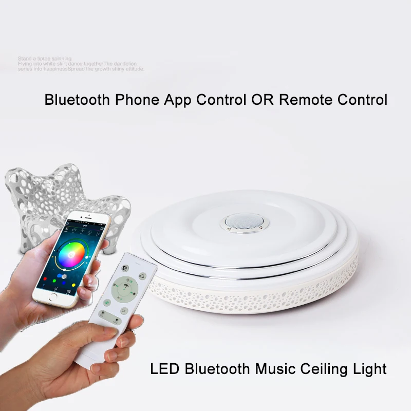 Музыкальная лампа современный светодиодный люстра люстры с Bluetooth управлением