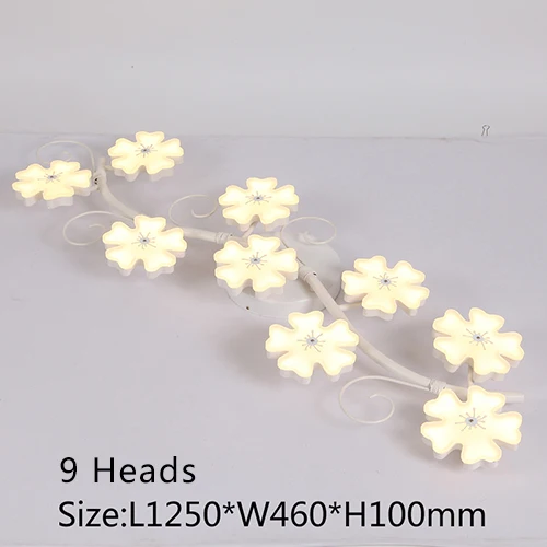 9 Heads L125xW46cm Сливы Творческий современные светодиодные светильники потолочные для гостиной Спальня Крытый потолочный светильник светильники plafonnier - Цвет корпуса: 9 Heads L125xW46cm