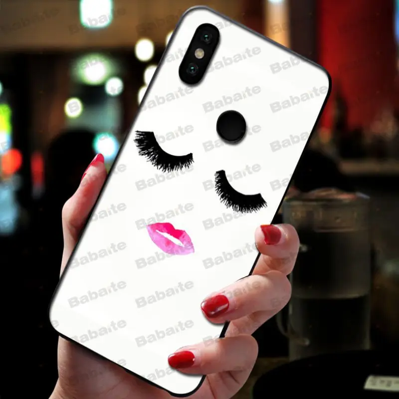 Babaite ресницы для макияжа губ DIY Окрашенные аксессуары телефона чехол xiaomi mi 8se 6 mi8lite