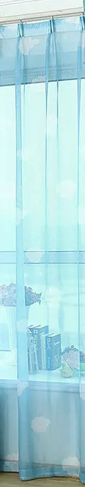 Color No 1 Tulle Индивидуальные облака мультфильм шторы s для детей маленьких девочек мальчиков Спальня Cortinas шторы Синий/Розовый шторы s драпировка - Цвет: Color No 1 Tulle