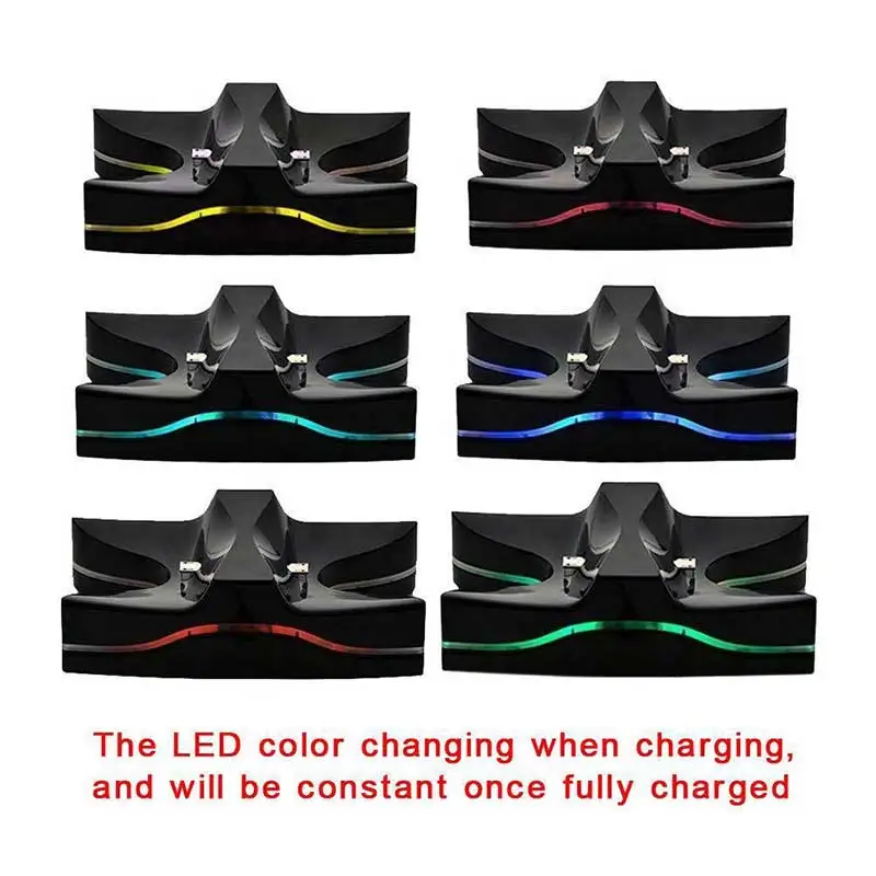 EastVita DC 5 в USB LED двойной игровой контроллер зарядное устройство Подставка геймпад