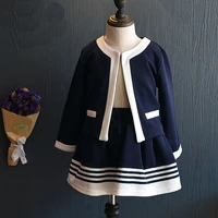 new autumn kids clothes girls clothing set jacket skirts suits children formal school uniform k1