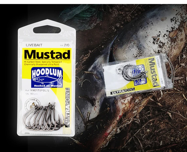 20 упаковок/партия Mustad 10827np # крючки рыболовная колючка для океана 4X прочные