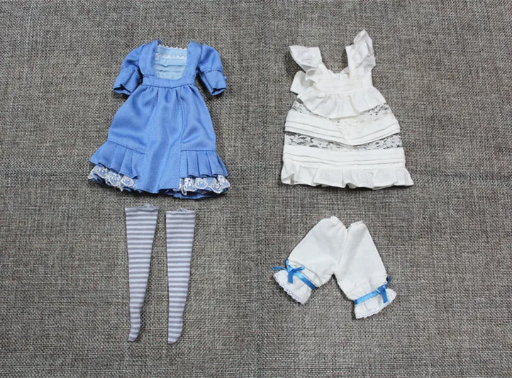 Кукла Blygirl Blyth сине-белая одежда горничной платья фартуки шорты и чулки | Игрушки