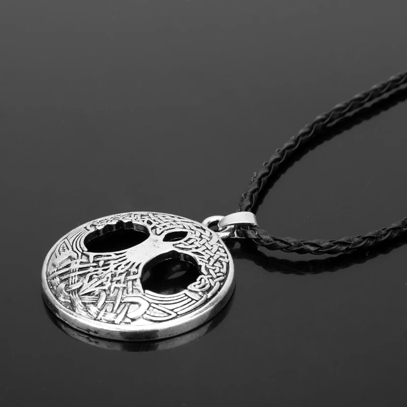 Celticknot Древо жизни ожерелья и подвески для мужчин Neckleace крутят веревку