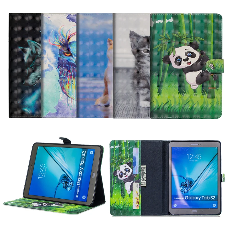 3D чехол для планшета Samsung Galaxy Tab S2 9 7 дюйма телефон T815 T815C складной защитный из