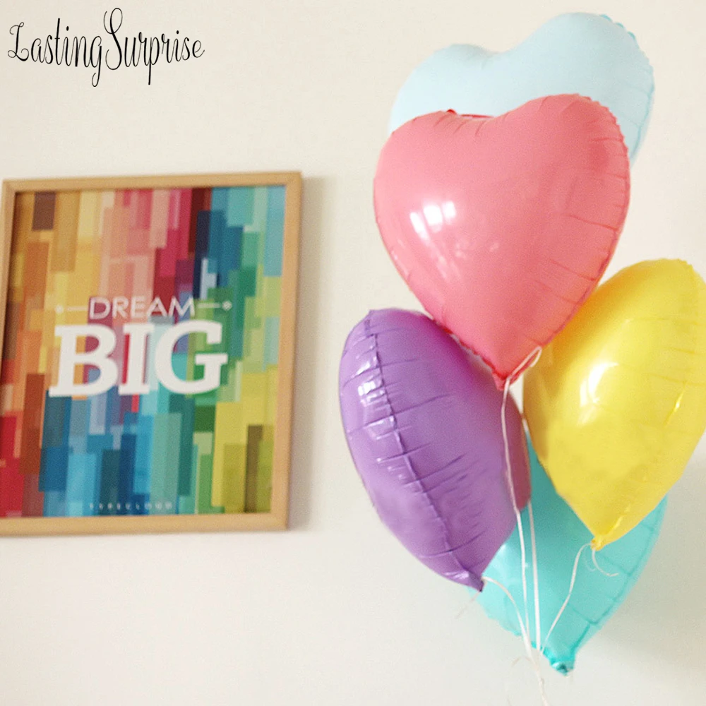 1 шт. Ma Caron конфеты цветные воздушные шары 17 &quotGlobos розовое сердце фольга Воздушные